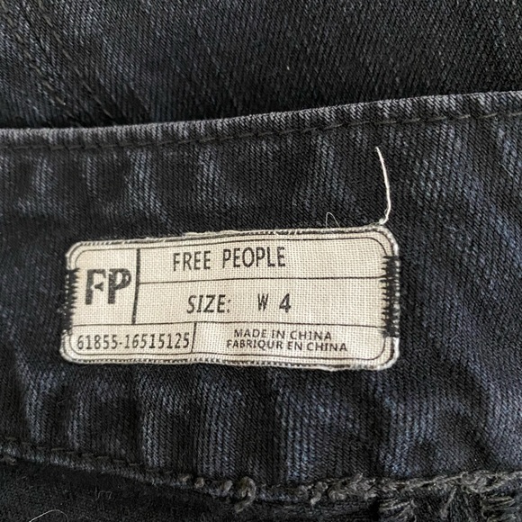 Free People Black Jean Mini Skirt 4 - Picture 3 of 3